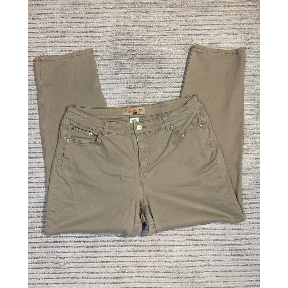 Just My Size JMS Stretch Classic Denim Pants Brownstone Khaki Tan 18W Average